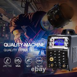 110V/220V MIG Aluminum Wleder Gas Gasless MIG TIG ARC MMA IGBT Welding Machine