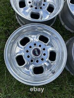 14 Weld Rodlite Racing Wheels Polished Aluminum 14x6.5 5x4.5 5x4.75 DRAG RIMS