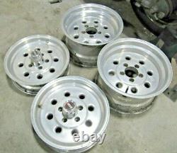 15 Weld Draglite Style Fats & Skinnies Wheels (set Of 4) + Caps Excellent