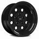 15x10 Vision Sport Lite Pro Drag Black Racing Wheel 5x4.5 5.5bs 1pc No Weld
