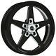 17x4.5 Vision Sport Star Ii Black Alumastar Pro Drag Race Wheel 5x115 No Weld