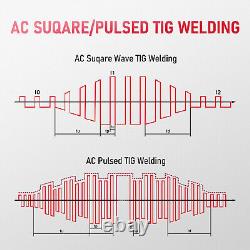 200A AC/DC Aluminum Tig Welder with Pulse, 110/220V STICK/TIG Welding Machine