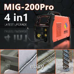 200A MIG Welder Gasless Gas MIG TIG MMA Stick 110V/220V Welding Machine + Gloves