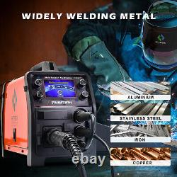 5 in 1 Aluminum MIG Welder 110V 220V 200Amp Gas Gasless TIG MMA Welding Machine