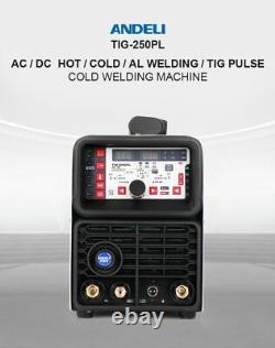 ANDELI TIG-250PL AC DC TIG Welder Pulse Cold Welding Machine with Aluminum Alloy