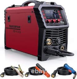 ARCCAPTAIN MIG Welder 200A 6 in 1 Gas MIG/Gasless Flux Core MIG/Stick/Lift TIG