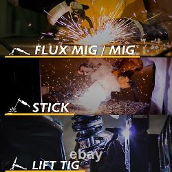 Aluminum MIG Welder, 250A, 110/220V, Gas/Flux Core/Lift TIG/Stick Welding Machine