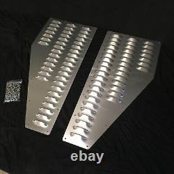 Bolt-On Aluminum Hood Louver Panel Set Cooling Vent Pair With Hardware Kit