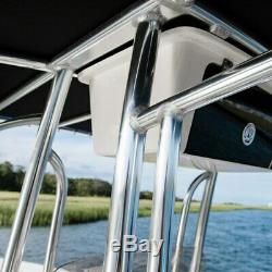 Custom Aluminum Boat T Top with Sunbrella Canvas by High Speed Welding