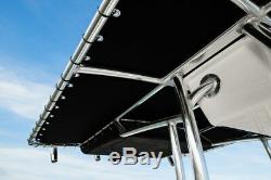 Custom Aluminum Boat T Top with Sunbrella Canvas by High Speed Welding