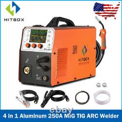 HITBOX 4 IN 1 Aluminum MIG Welder 200A 110V/220V Lift TIG MMA Welding Machine US