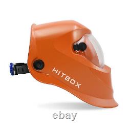 HITBOX MIG Welder With Helmet 110V 220V Weld Aluminum MIG TIG ARC Gas/Gasless
