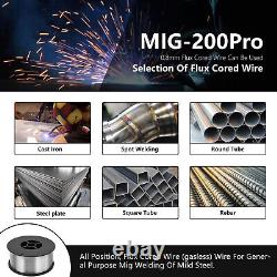MIG Welder Aluminum 200Amp 110V/220V Lift Tig MIG Welding Machine MIG-200 PRO