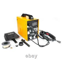 MIG130 110V Flux Core Auto Feed Welding Machine Welder 50-120 AMP Yellow