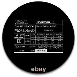 Sherman TIG Welder AC/DC 200AMP Welding inverter machine ARC HF Aluminium INOX