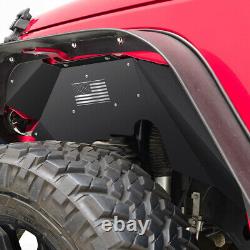 US Front Inner Flat Fender Liner Wheel Well Flare For Jeep Wrangler JK JKU 2/4WD