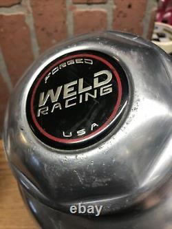 Vintage TALL Weld Racing Forged USA Truck Custom Wheel Center Hub Cap PAIR 9