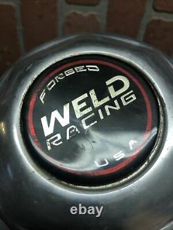 Vintage TALL Weld Racing Forged USA Truck Custom Wheel Center Hub Cap PAIR 9