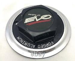 WELD EVO Forged Aluminum Black & SIlver Wheel Center Cap (QTY 1) #