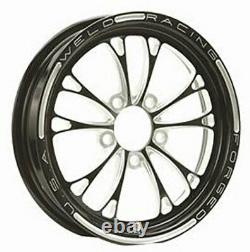 WELD RACING V-Series Frnt Drag Wheel Blk 15x3.5 5x4.5BC 2.25B P/N 84B-15202