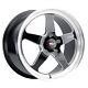 Weld Racing 17x10 Ventura Drag Wheel Gloss/milled Black 5x112 +40mm 7.1bs