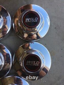 Weld Racing Polished Aluminum Cover Center Cap 6 1/4 Diameter Push In Style