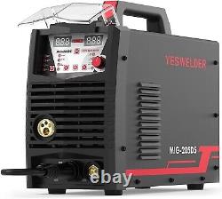 YESWELDER MIG-205DS Welder, 200A, Dual Voltage, Gas/Gasless, MIG/TIG/ARC, Aluminum